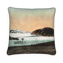 Load image into Gallery viewer, Alaska Gustavus Muir Glacier Steamship Luxury Pillow
