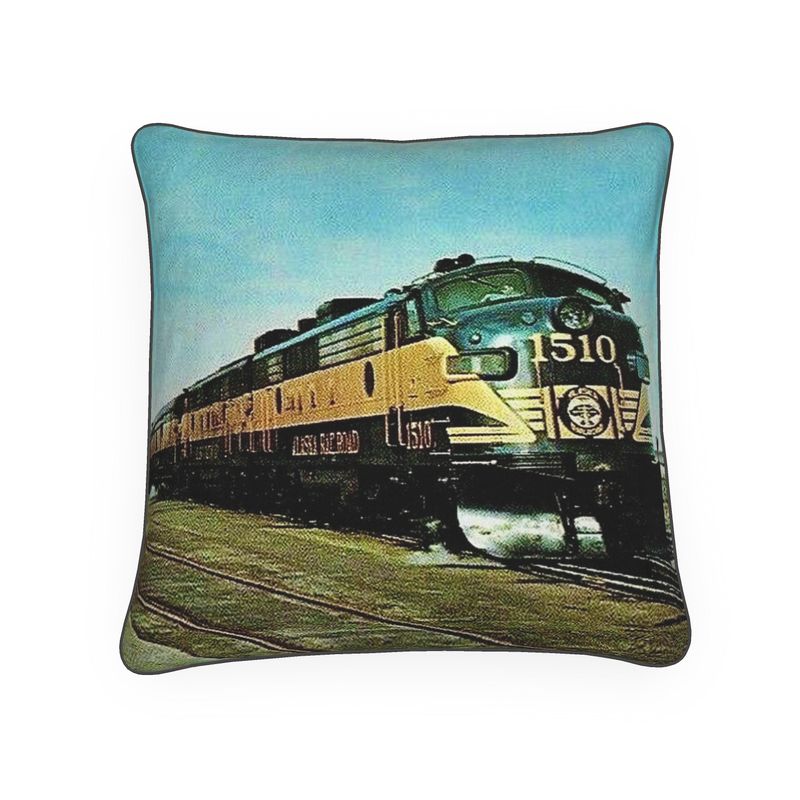 Alaska Railroad Streamliner Aurora Luxury Pillow