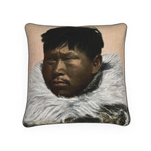 Load image into Gallery viewer, Alaska Native Man Atziruk Nome Luxury Pillow
