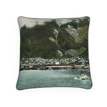 Load image into Gallery viewer, Alaska Juneau Waterfront Ship Luxury Pillow
