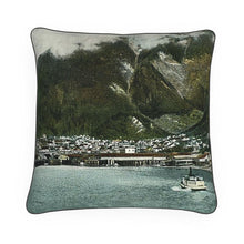 Load image into Gallery viewer, Alaska Juneau Waterfront Ship Luxury Pillow
