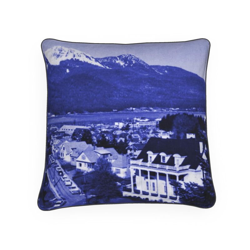 Alaska Juneau Governor’s Mansion Blue Luxury Pillow