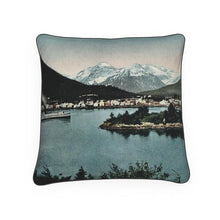 Load image into Gallery viewer, Alaska Sitka &amp; Mt Edgecumbe Steamship 1910 Luxury Pillow
