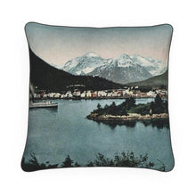 Load image into Gallery viewer, Alaska Sitka &amp; Mt Edgecumbe Steamship 1910 Luxury Pillow
