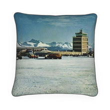 Load image into Gallery viewer, Alaska Anchorage Airport 1960s Luxury Pillow
