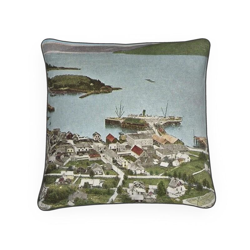 Alaska Wrangell Birdseye View Luxury Pillow