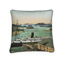 Cargar imagen en el visor de la galería, Alaska Sitka Wharf 1914 Luxury Pillow
