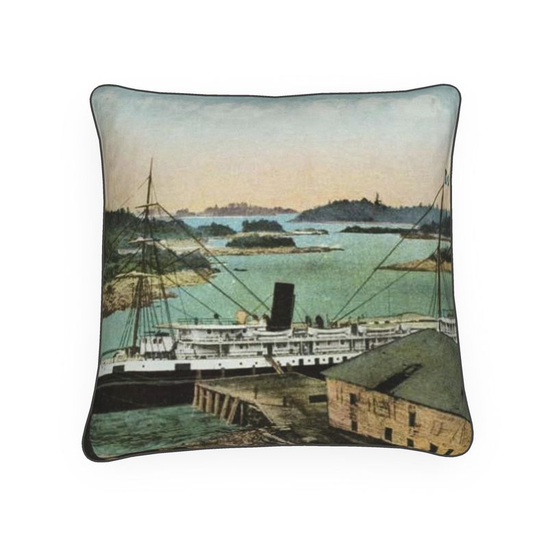 Alaska Sitka Wharf 1914 Luxury Pillow