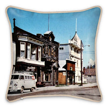 Load image into Gallery viewer, Alaska Skagway Alaska Native Brotherhood Hall Silk Pillow
