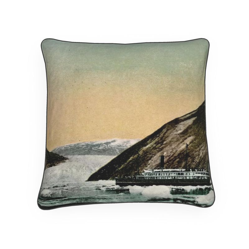 Alaska Juneau Taku Glacier Steamship Pillow