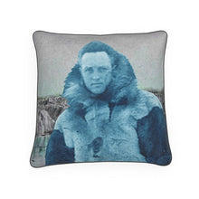 Load image into Gallery viewer, Arctic Explorer Admiral Richard Byrd at Alaska’s Muir Glacier Luxury Pillow
