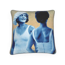 Load image into Gallery viewer, Miss Alaska 1922 at Taku Glacier Detail Luxury Pillow
