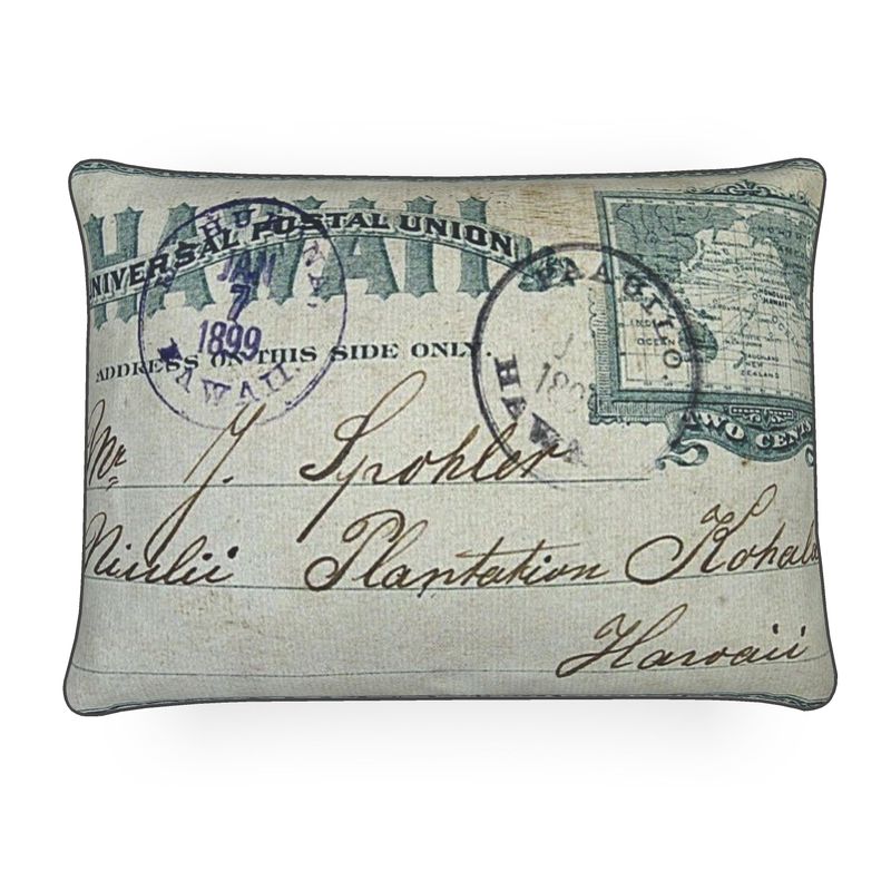 Hawaii Kohala Niulii Plantation 1899 Postcard Luxury Pillow