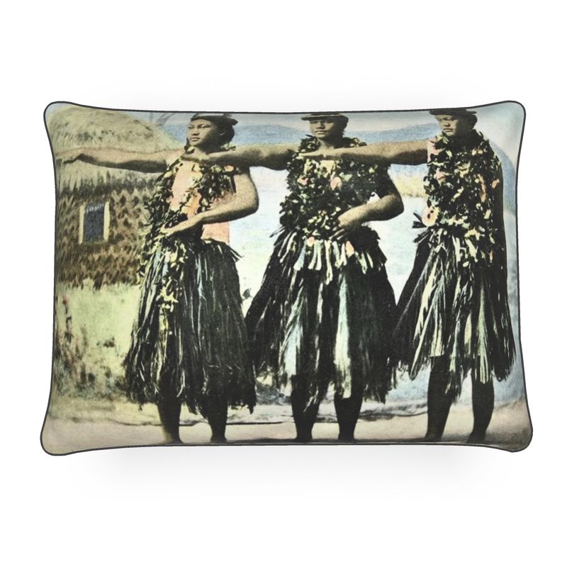 Hawaii Hula Dancers 1910 Luxury Pillow