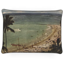 将图片加载到图库查看器，Hawaii Oahu Honolulu Waikiki Beach 1954 Luxury Pillow
